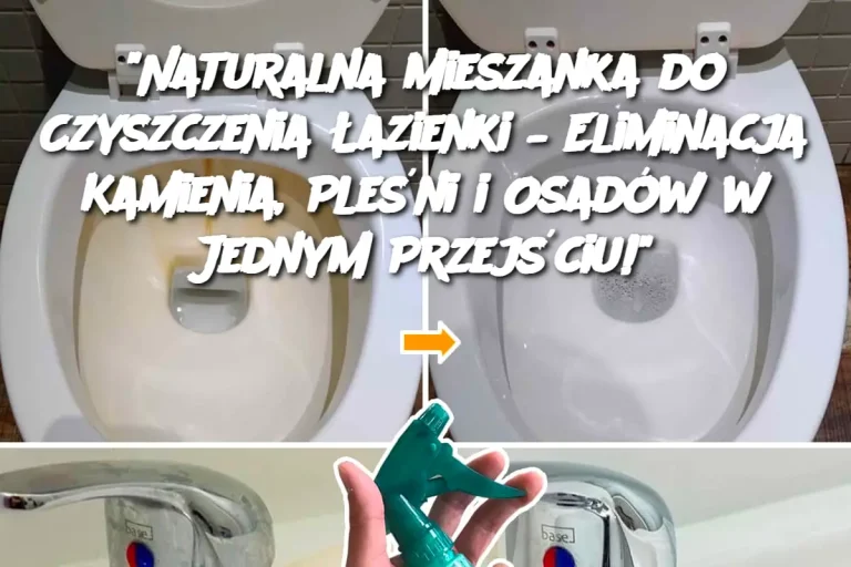 "Naturalna Mieszanka do Czyszczenia Łazienki – Eliminacja Kamienia, Pleśni i Osadów w Jednym Przejściu!"