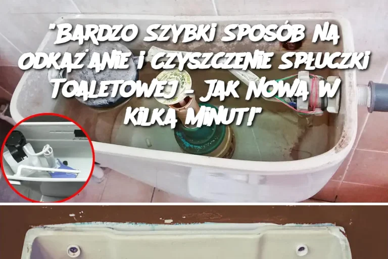 "Bardzo Szybki Sposób na Odkażanie i Czyszczenie Spłuczki Toaletowej – Jak Nowa w Kilka Minut!"