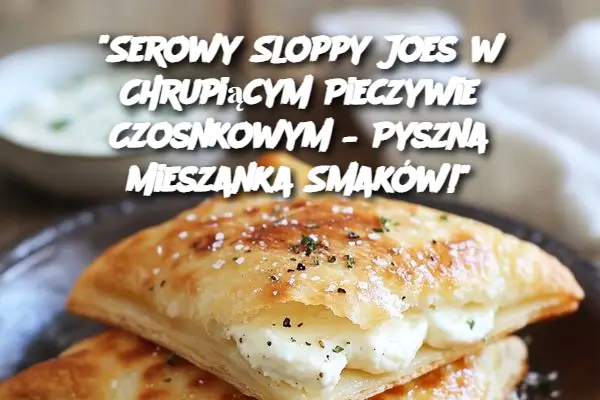 "Serowy Sloppy Joes w Chrupiącym Pieczywie Czosnkowym – Pyszna Mieszanka Smaków!"