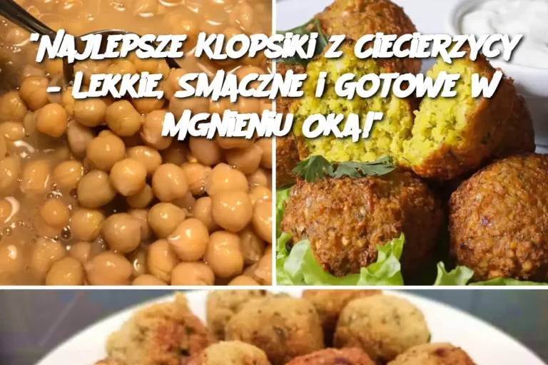 "Najlepsze Klopsiki z Ciecierzycy – Lekkie, Smaczne i Gotowe w Mgnieniu Oka!"