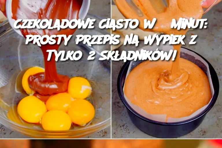 Czekoladowe Ciasto w 5 Minut: Prosty Przepis na Wypiek z Tylko 2 Składników!