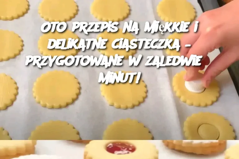 Oto przepis na miękkie i delikatne ciasteczka – przygotowane w zaledwie 5 minut!Oto przepis na miękkie i delikatne ciasteczka – przygotowane w zaledwie 5 minut!