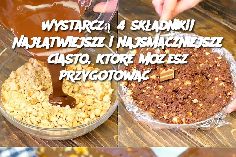 Wystarczą 4 składniki! Najłatwiejsze i najsmaczniejsze ciasto, które możesz przygotować 🍰