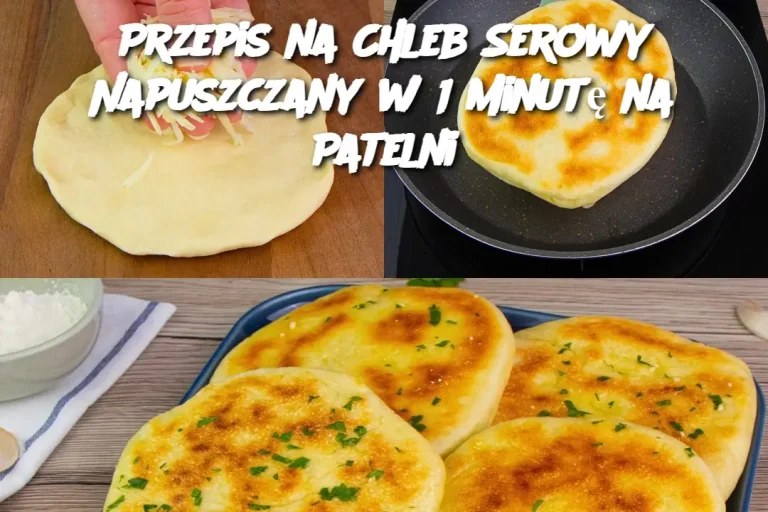 Przepis na Chleb Serowy Napuszczany w 1 Minutę na Patelni