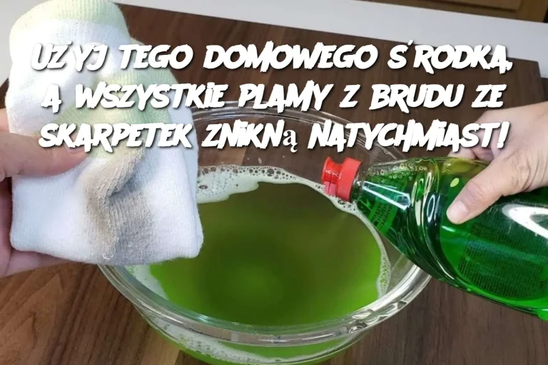 Użyj tego domowego środka, a wszystkie plamy z brudu ze skarpetek znikną natychmiast!