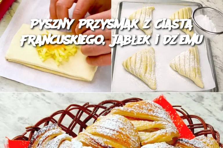 Pyszny Przysmak z Ciasta Francuskiego, Jabłek i Dżemu