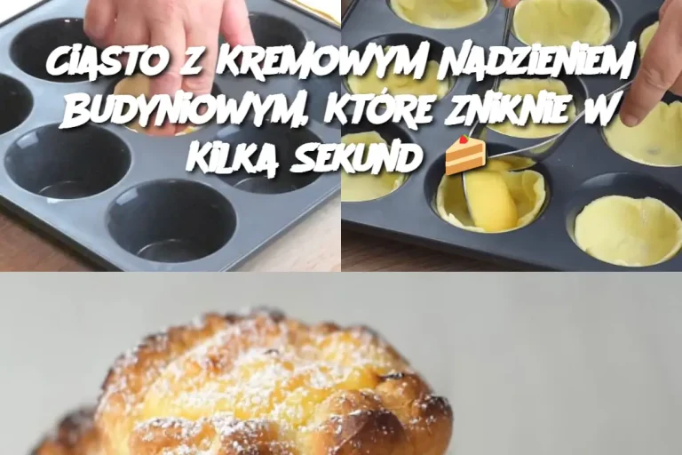 Ciasto z Kremowym Nadzieniem Budyniowym, Które Zniknie W Kilka Sekund 🍰