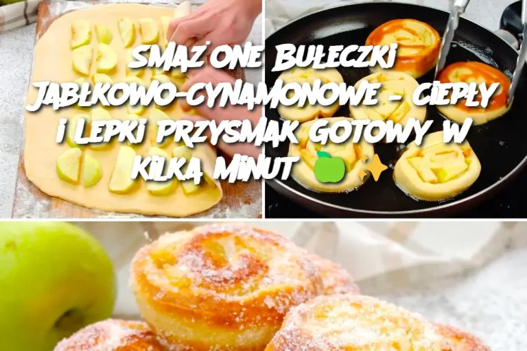 Smażone Bułeczki Jabłkowo-Cynamonowe – Ciepły i Lepki Przysmak Gotowy w Kilka Minut 🍏✨