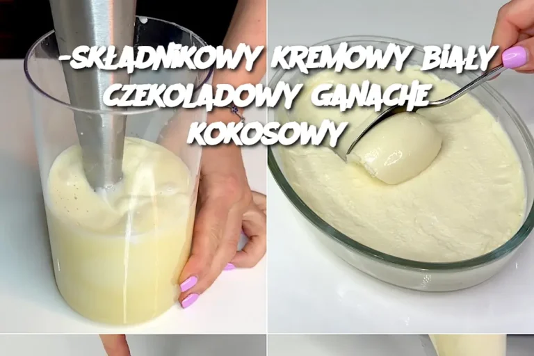 3-składnikowy kremowy biały czekoladowy ganache kokosowy