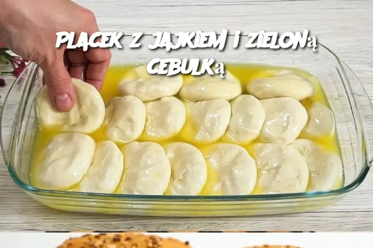 Placek z jajkiem i zieloną cebulką