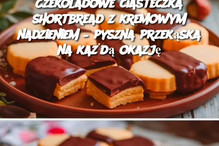 Czekoladowe ciasteczka shortbread z kremowym nadzieniem – pyszna przekąska na każdą okazję