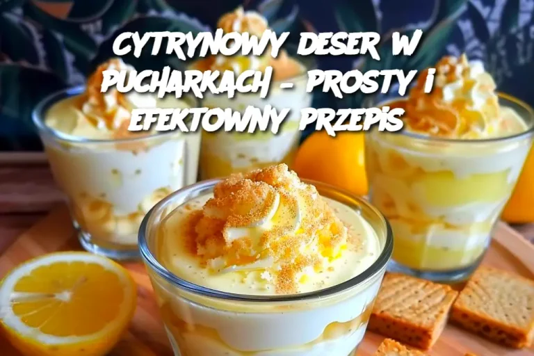 Cytrynowy deser w pucharkach – prosty i efektowny przepis