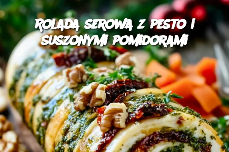 Rolada serowa z pesto i suszonymi pomidorami