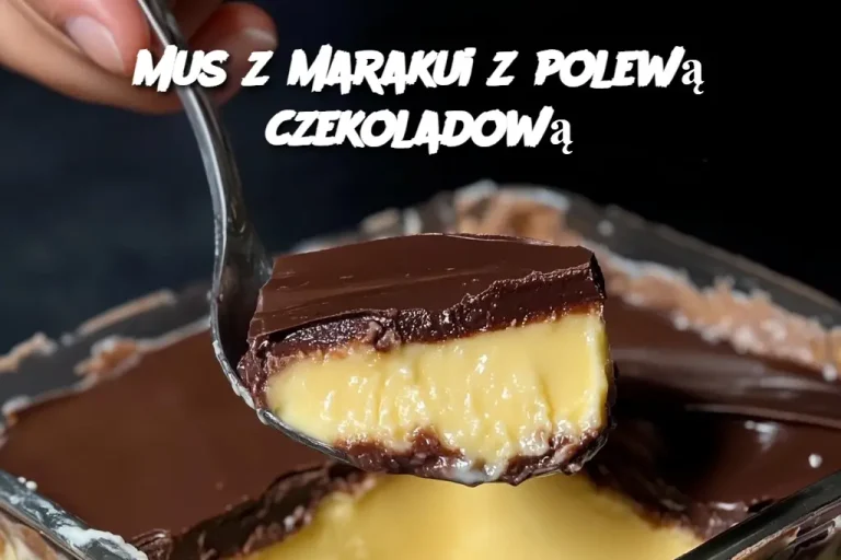 Mus z marakui z polewą czekoladową