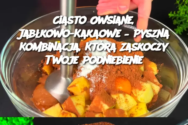 Ciasto Owsiane, Jabłkowo-Kakaowe – Pyszna Kombinacja, Która Zaskoczy Twoje Podniebienie