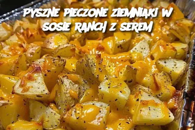 Pyszne pieczone ziemniaki w sosie ranch z serem