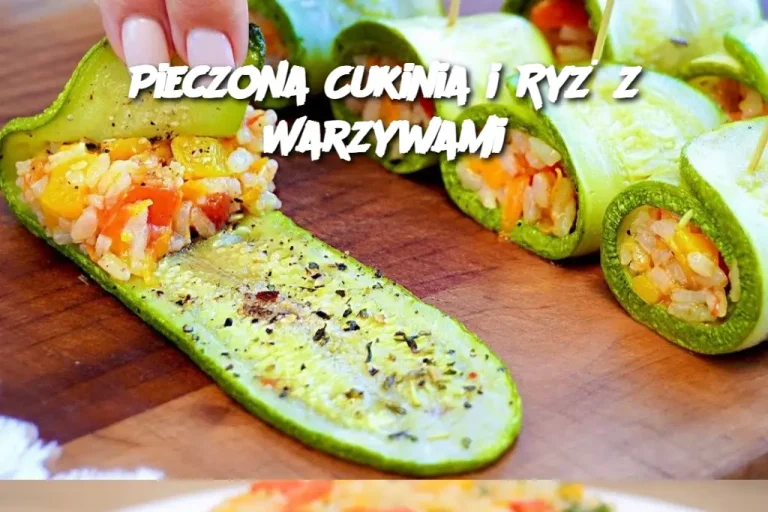 Pieczona Cukinia i Ryż z Warzywami