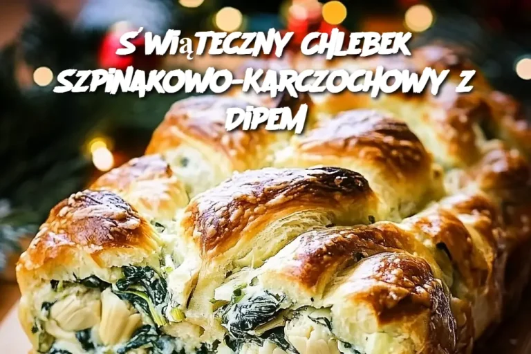 Świąteczny Chlebek Szpinakowo-Karczochowy z Dipem