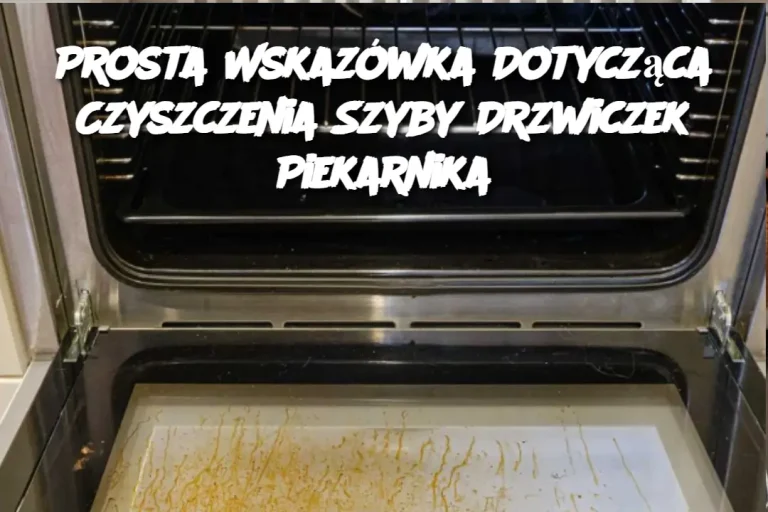 Prosta Wskazówka Dotycząca Czyszczenia Szyby Drzwiczek Piekarnika