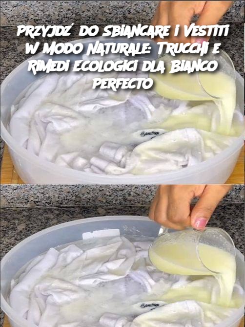 Przyjdź do Sbiancare i Vestiti w Modo Naturale: Trucchi e Rimedi Ecologici dla Bianco Perfecto