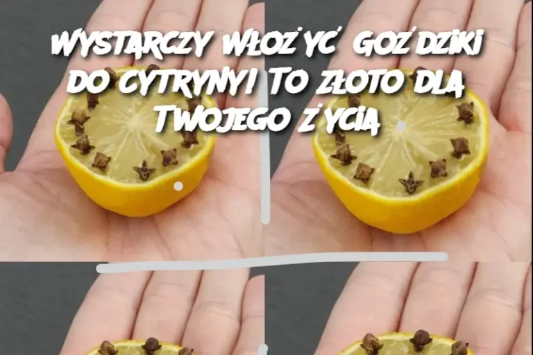 Wystarczy Włożyć Goździki do Cytryny! To Złoto dla Twojego Życia