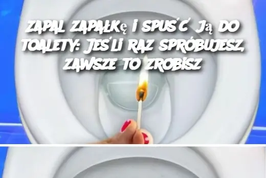 Zapal zapałkę i spuść ją do toalety: Jeśli raz spróbujesz, zawsze to zrobisz