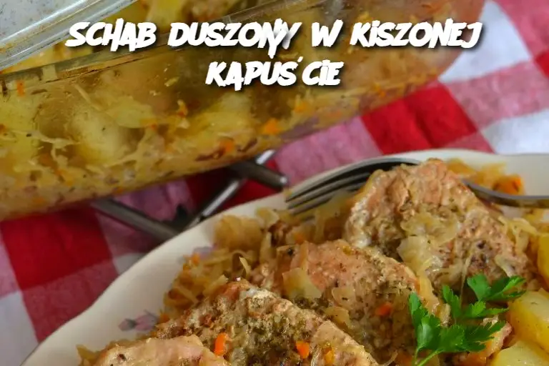 Schab duszony w kiszonej kapuście