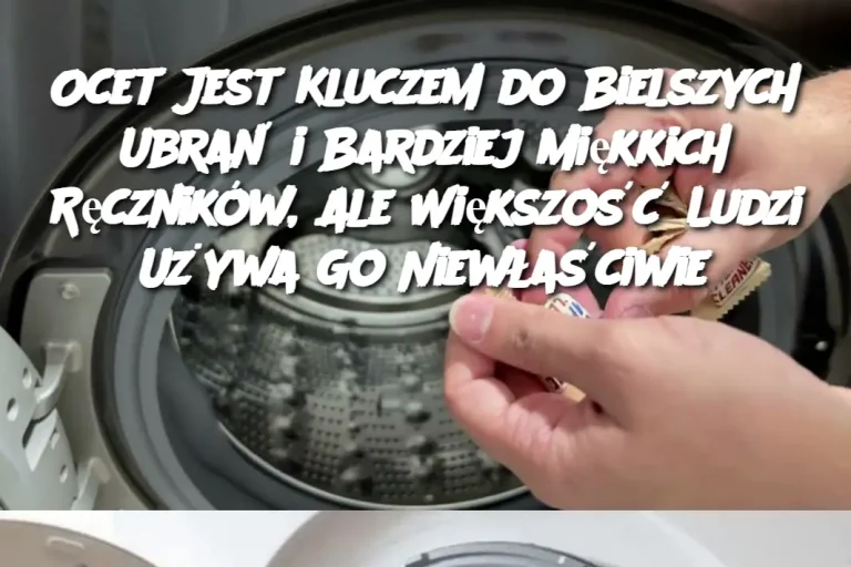 Ocet Jest Kluczem do Bielszych Ubrań i Bardziej Miękkich Ręczników, Ale Większość Ludzi Używa Go Niewłaściwie