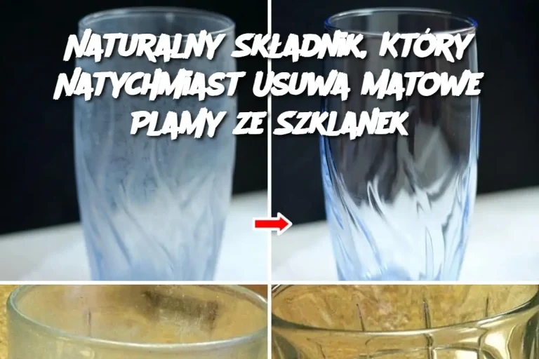 Naturalny Składnik, Który Natychmiast Usuwa Matowe Plamy ze Szklanek