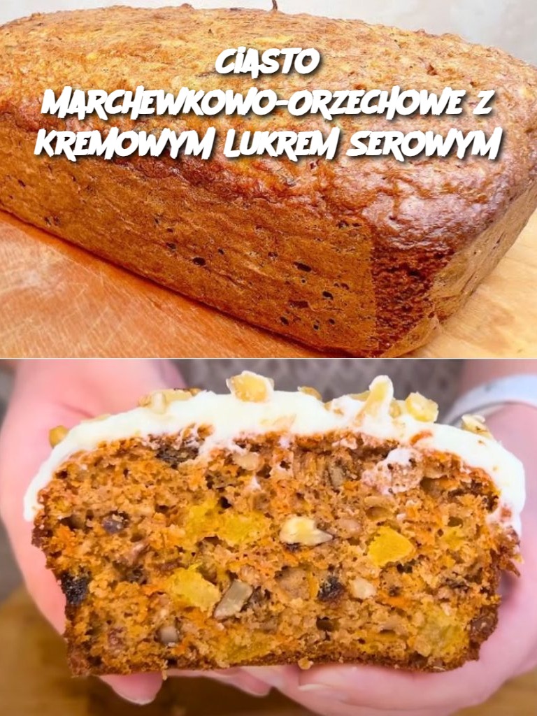 Ciasto Marchewkowo-Orzechowe z Kremowym Lukrem Serowym