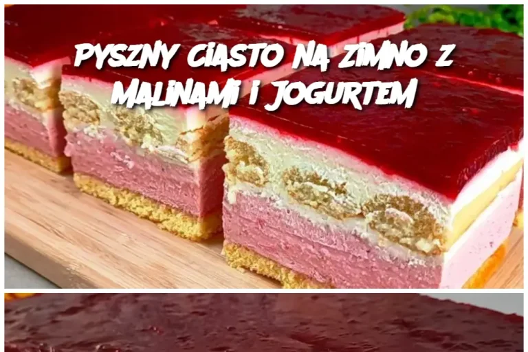 Pyszny Ciasto na Zimno z Malinami i Jogurtem