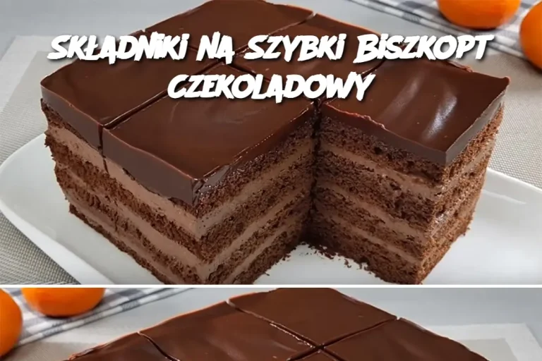 Składniki na Szybki Biszkopt Czekoladowy