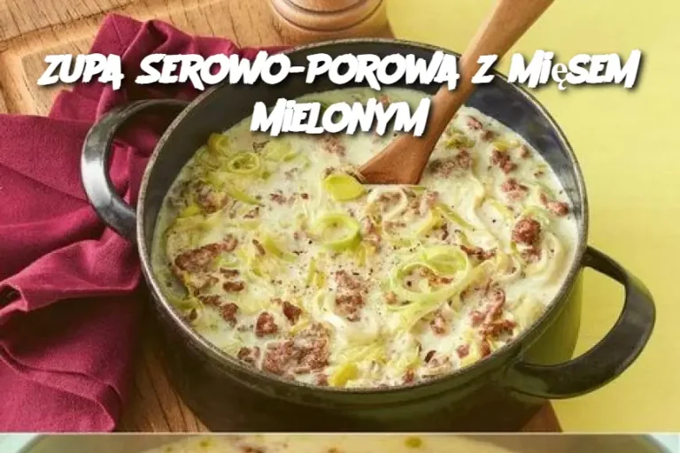 Zupa Serowo-Porowa z Mięsem Mielonym