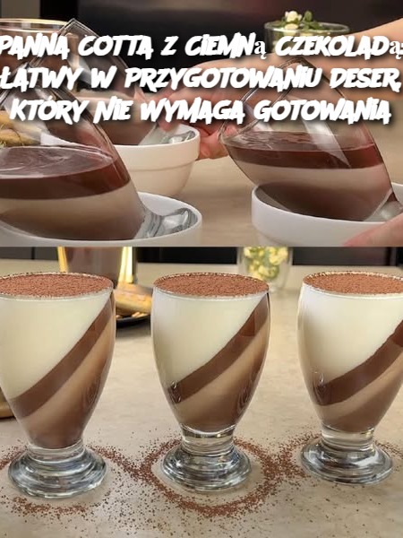 Panna Cotta z Ciemną Czekoladą: Łatwy w Przygotowaniu Deser, Który Nie Wymaga Gotowania