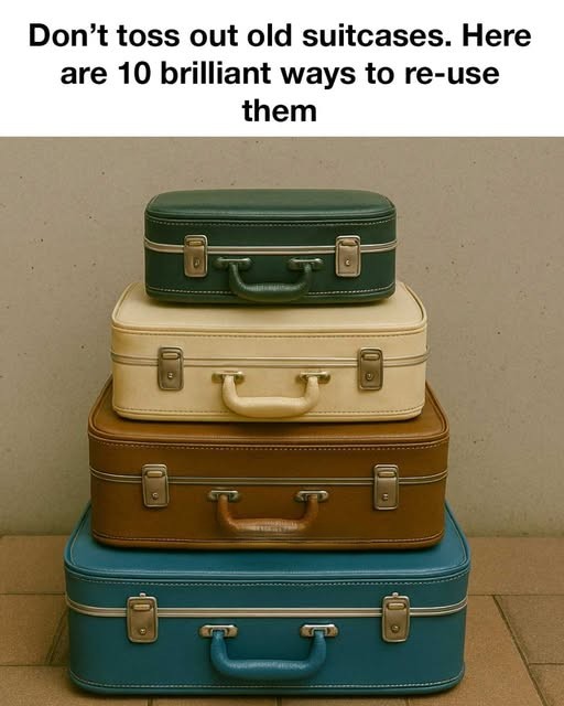 Don’t toss out old suitcases. Here are 10 brilliant ways to re-use them