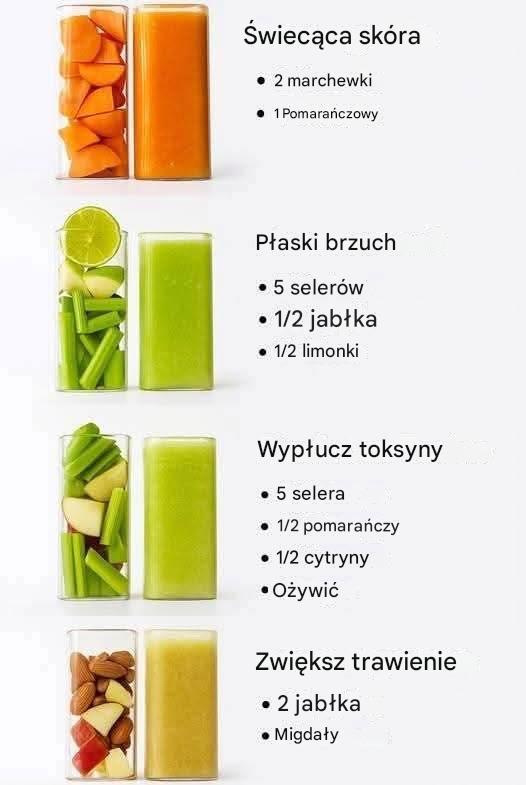 4 przepisy na soki dla promiennej skóry, wzdęć i trawienia