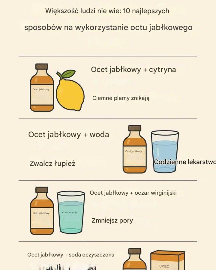 Większość ludzi o tym zapomina. 10 najlepszych sposobów na wykorzystanie octu jabłkowego