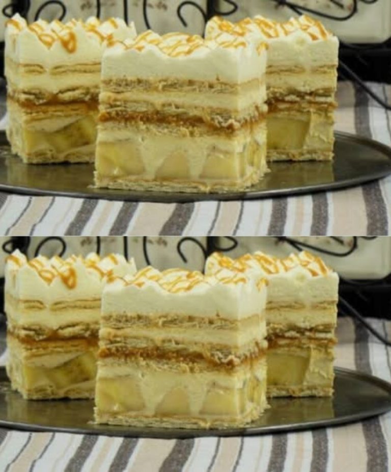 Tarta Banoffee na herbatnikach – Ciasto bez pieczenia, które zachwyci dosłownie każdego.